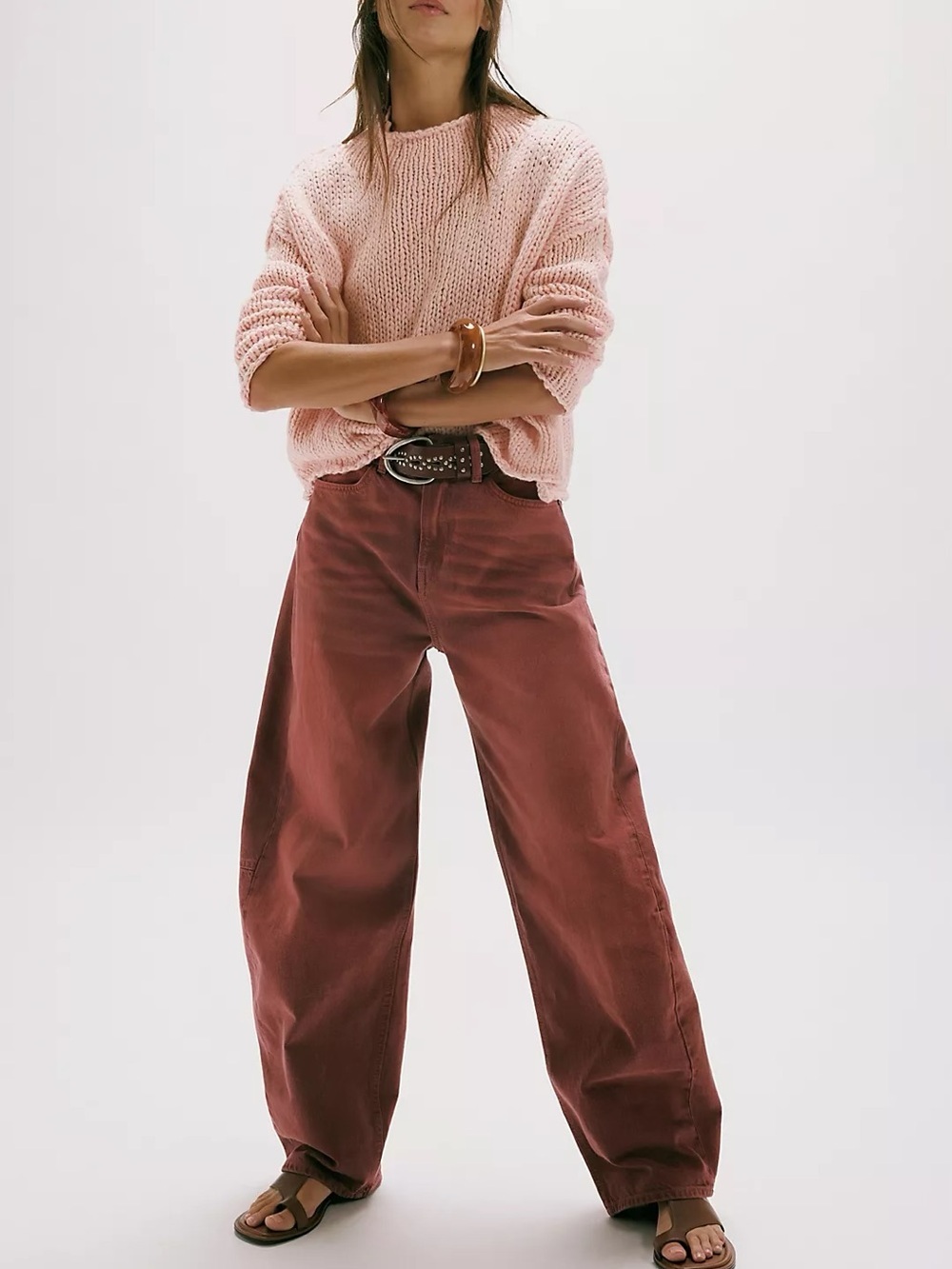 NWT Free People Bodie Arc Jeans in Sangria
